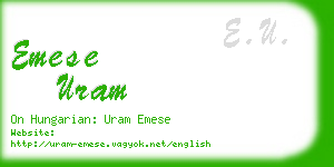 emese uram business card